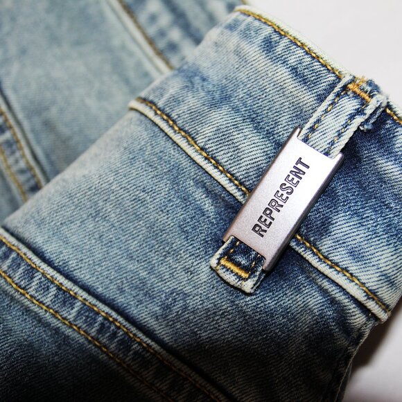 BNWT SS23 REPRESENT SPLIT DENIM 34 & 36 - Picture 8 of 15